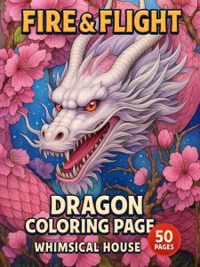 Fire and Flight 50 dragon coloring pages fierce flying dragons