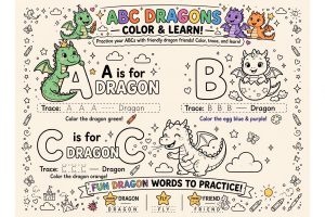 78 Alphabet Coloring Pages – A is for Alligator, B is for Bear