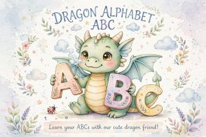 Dragon ABC – 36 pages – fantasy dragon alphabet