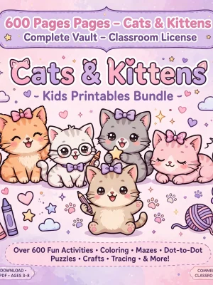 Cats & Kittens - Complete Vault - 600 Pages - Classroom License