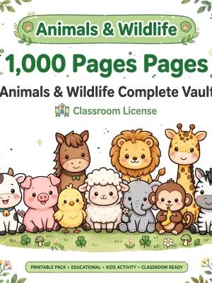 Animals & Wildlife - Complete Vault - 1000 Pages - Classroom License