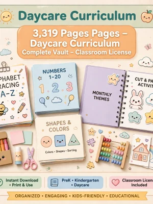 Daycare Curriculum - Complete Vault - 3319 Pages - Classroom License