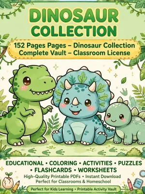 Dinosaur Collection - Complete Vault - 152 Pages - Classroom License