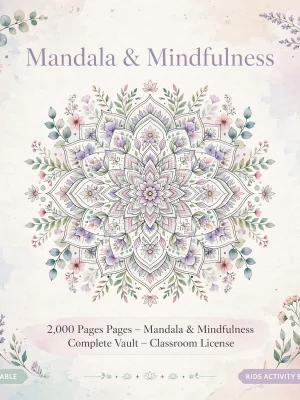 Mandala & Mindfulness - Complete Vault - 4115 Pages - Classroom License