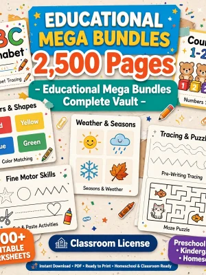 Educational Mega Bundles - Complete Vault - 1492 Pages - Classroom License
