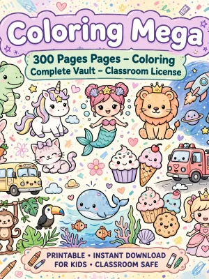 Colouring Mega - Complete Vault - 547 Pages - Classroom License