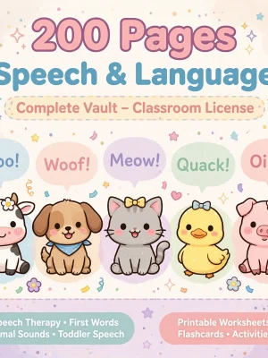 Speech & Language - Complete Vault - 222 Pages - Classroom License