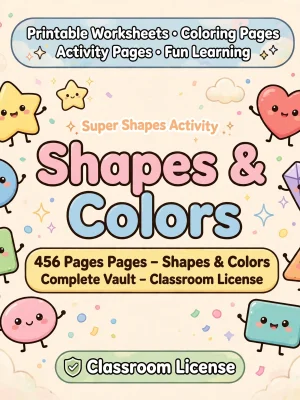 Shapes & Colors - Complete Vault - 456 Pages - Classroom License