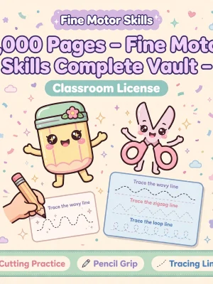 Fine Motor Skills - Complete Vault - 3204 Pages - Classroom License
